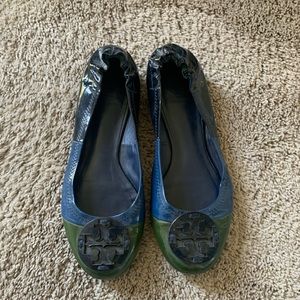 Tory Burch Tri colored Patent Ballet Slipper